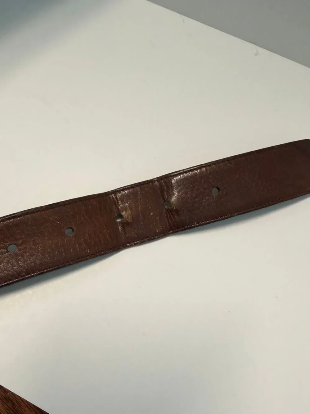 L’aiglon Brown Leather Belt Mens Size 40